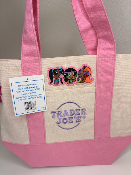 Powerpuff Girls Inspired Bling Tote Bag – Custom Rhinestone Patch Design