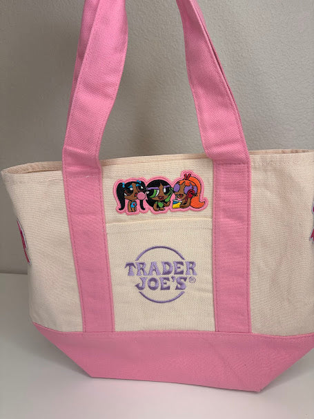 Powerpuff Girls Inspired Bling Tote Bag – Custom Rhinestone Patch Design